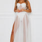 Mesh Long Dress w/ Corset Style Top