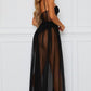 Mesh Long Dress w/ Corset Style Top