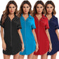 Collared Button Up Loose Casual Nightdress