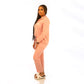 Long Sleeve Long Pants Gauze Crepe Cotton Front Button Top with Collar and Pocket Pajama Set