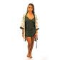 Women's Four Piece Sleepwear Gown V-neck Kimono Robe Shorts and Top