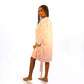 Women's Five Piece Sleepwear Lace Trim Gown V-neck Robe Pants Shorts and Top