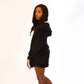 3 Piece Soft Warm Long Sleeve Hoodie Shorts and Vest Pajama Set