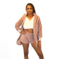 3 Piece Soft Warm Long Sleeve Hoodie Shorts and Vest Pajama Set