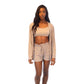 3 Piece Crop Top Drawstring Shorts Set