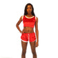 2 Piece Sporty Crop Top Shorts Set