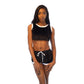 2 Piece Sporty Crop Top Shorts Set