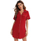 Collared Button Up Loose Casual Nightdress