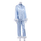 2 Piece Feathered Long-sleeved Pajama Set