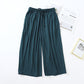 Three Quarter Solid Wide Leg Pajama Pants