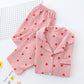 2 Piece Collared Button Up Top Crepe Pajama Set