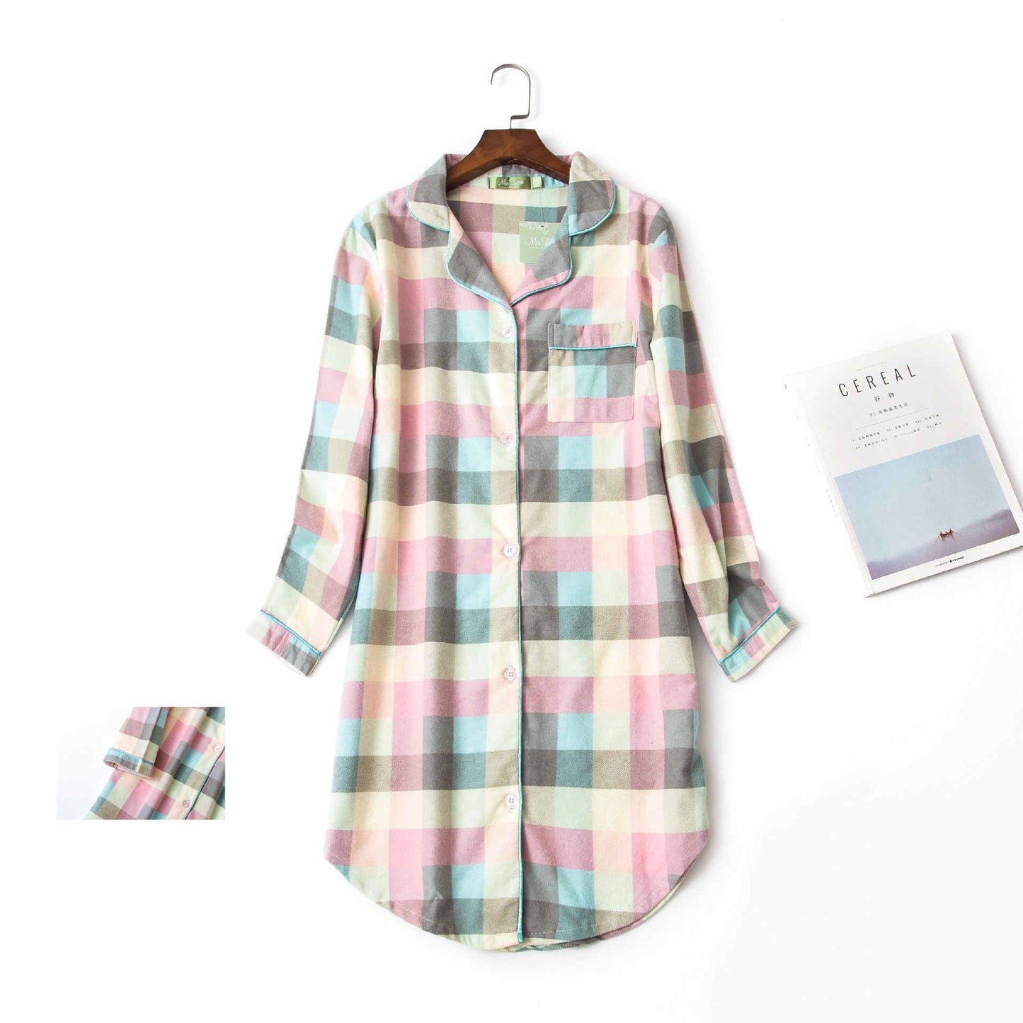 Woven Flannel Cotton Nightshirt